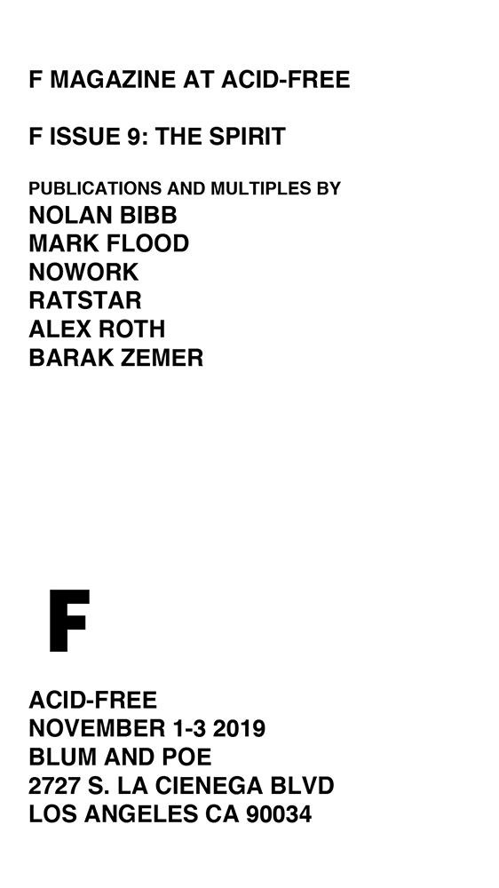 F Magazine — AcidFree Fair